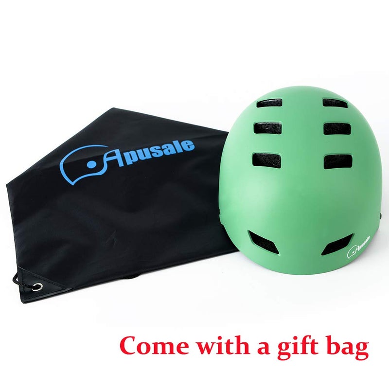 Apusale Bike Skateboard Helmet, Adjustable and Multi-Sport for Skate Scooter, 3 Sizes for Adult Youth Kids Toddler (Mint Green) - Image 4